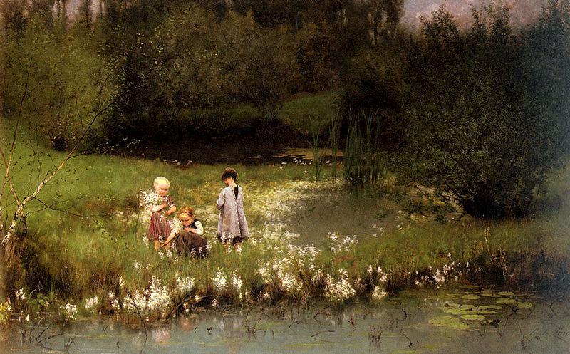 Emile Claus Picking Blossoms Spain oil painting art